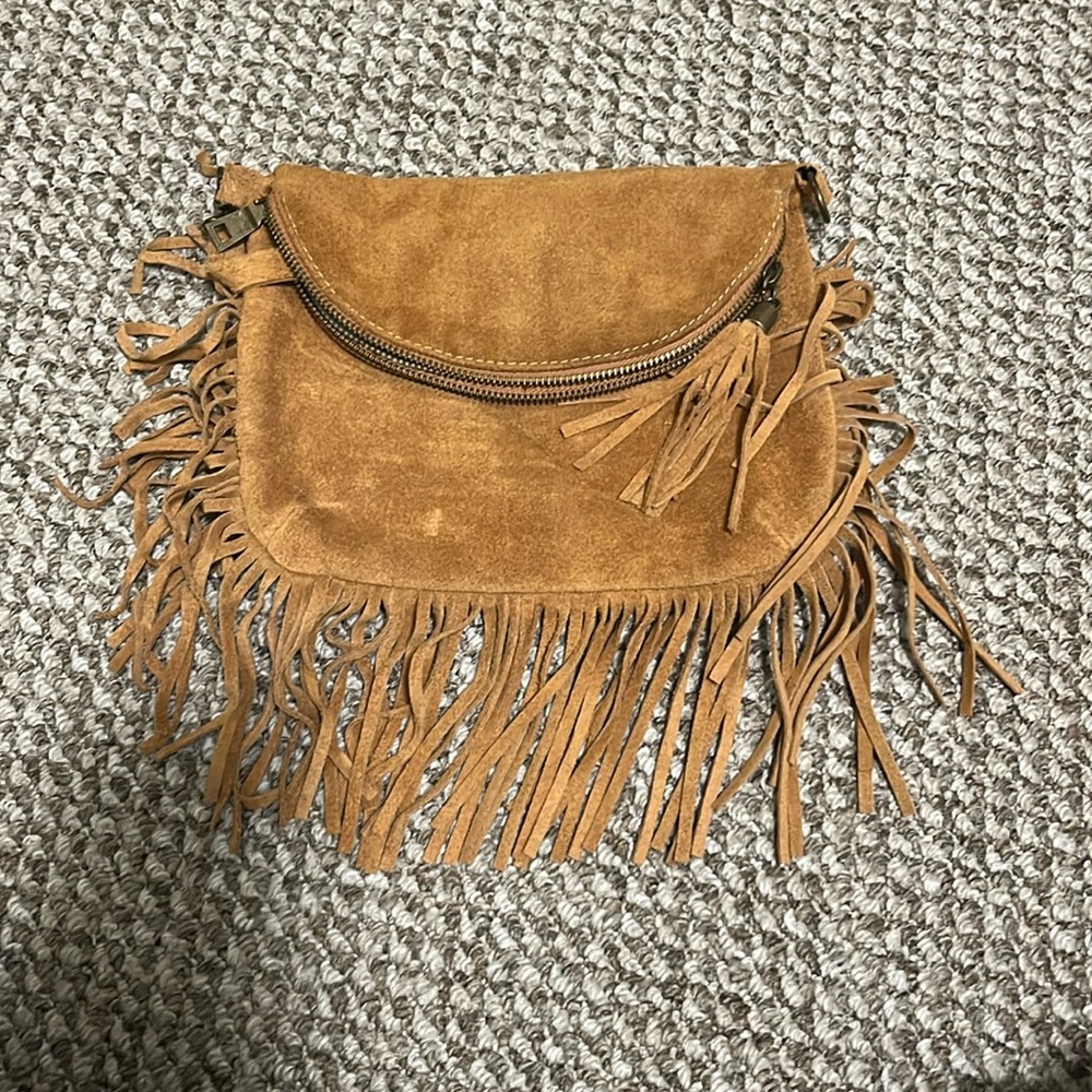 Brown leather purse